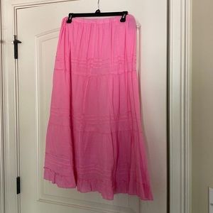 Jane Ashley Long Pink Skirt